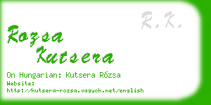 rozsa kutsera business card